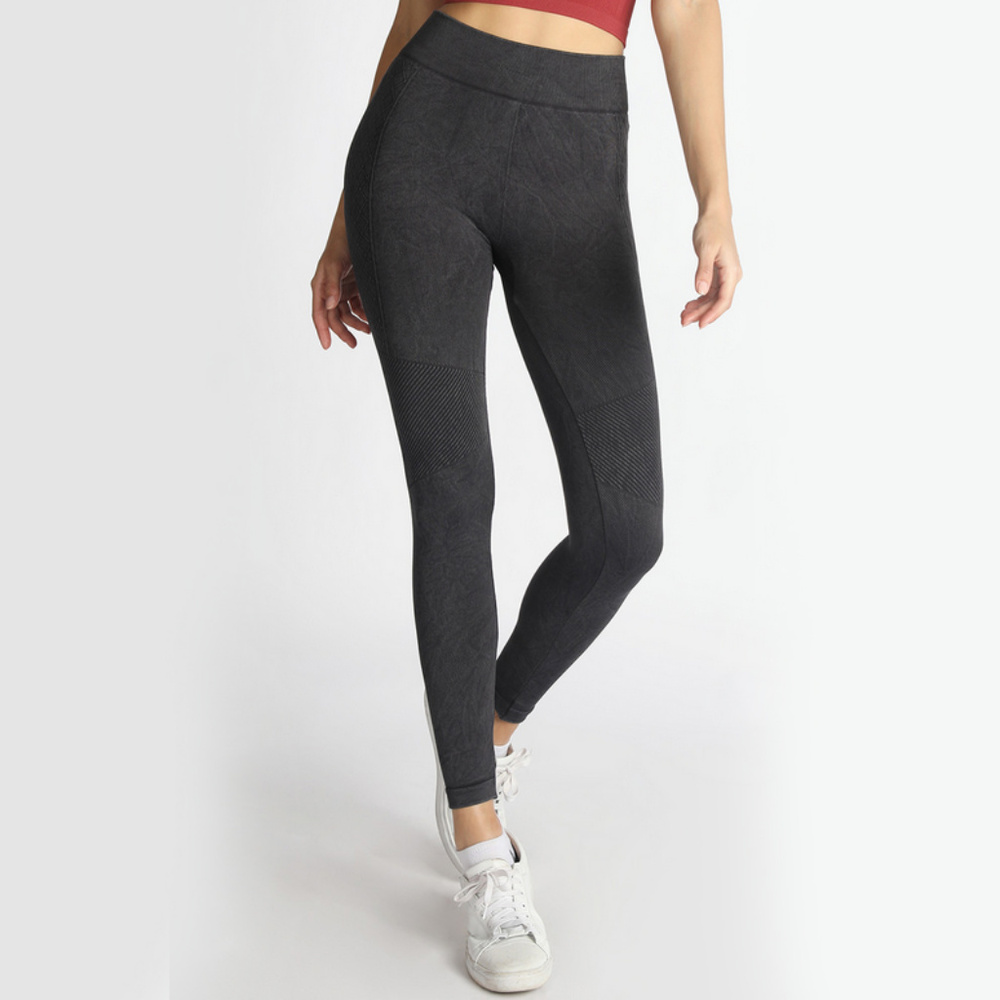 Seamless Vintage Dye Long Leggings, OS